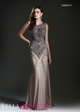 5271 prom dress charcoal nude bella quinces photography