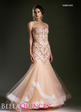 5303 prom dress peach bella quinces photography